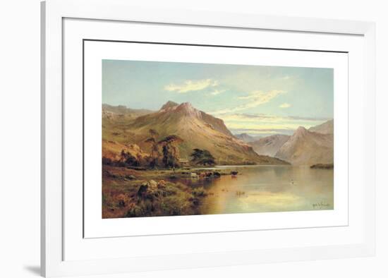 Lakeside Rendezvous (The Kirk At Arrochar)-Alfred de Breanski-Framed Premium Giclee Print