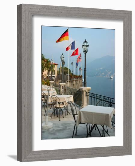 Lakeside Restaurant, Lake Como, Italy-Lisa S. Engelbrecht-Framed Photographic Print