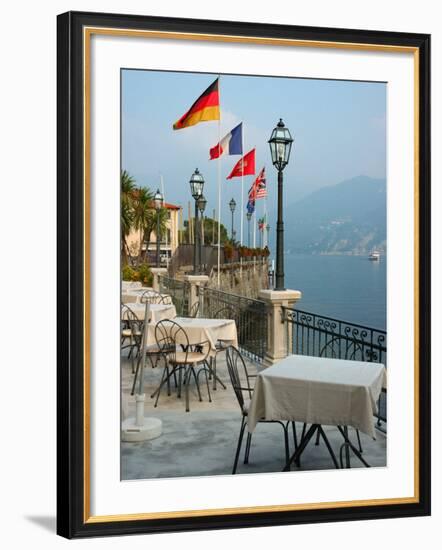 Lakeside Restaurant, Lake Como, Italy-Lisa S. Engelbrecht-Framed Photographic Print