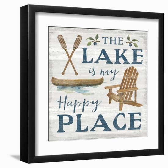 Lakeside Retreat IX Canoe-Silvia Vassileva-Framed Art Print