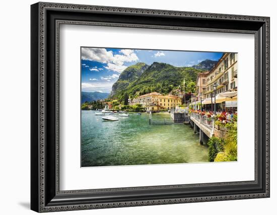 Lakeside Terrace Menaggio, Lake Como, Italy-George Oze-Framed Photographic Print