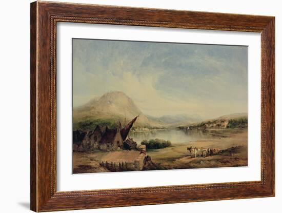 Lakeside View, 19Th Century (Oil on Canvas)-Alfred Vickers-Framed Giclee Print