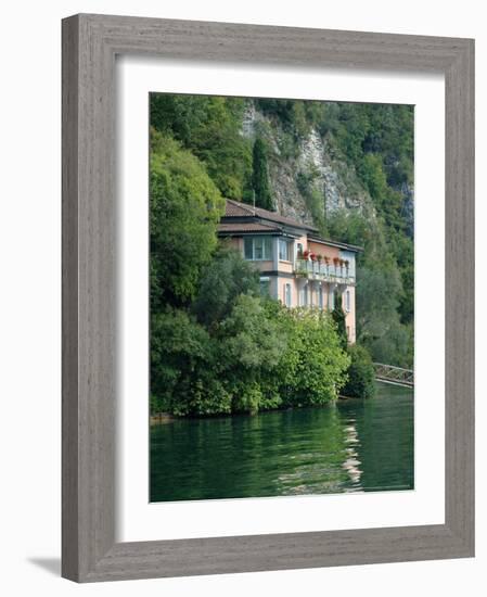 Lakeside Villa, Lake Lugano, Lugano, Switzerland-Lisa S. Engelbrecht-Framed Photographic Print