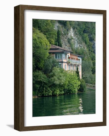 Lakeside Villa, Lake Lugano, Lugano, Switzerland-Lisa S. Engelbrecht-Framed Photographic Print
