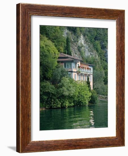 Lakeside Villa, Lake Lugano, Lugano, Switzerland-Lisa S. Engelbrecht-Framed Photographic Print