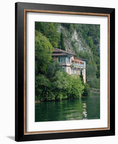 Lakeside Villa, Lake Lugano, Lugano, Switzerland-Lisa S. Engelbrecht-Framed Photographic Print