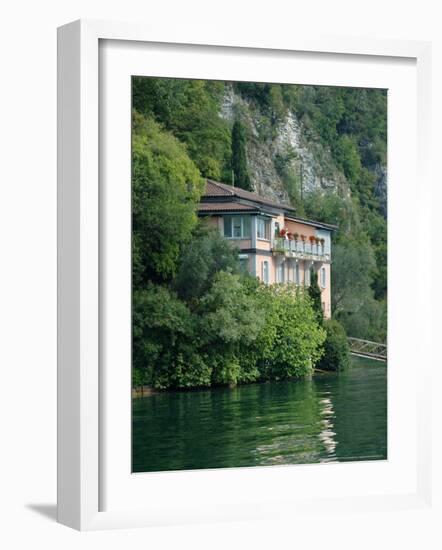 Lakeside Villa, Lake Lugano, Lugano, Switzerland-Lisa S. Engelbrecht-Framed Photographic Print