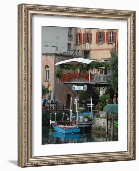 Lakeside Village Cafe, Lake Lugano, Lugano, Switzerland-Lisa S. Engelbrecht-Framed Photographic Print