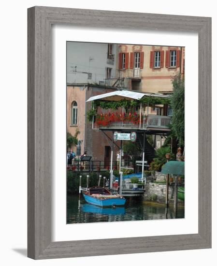 Lakeside Village Cafe, Lake Lugano, Lugano, Switzerland-Lisa S. Engelbrecht-Framed Photographic Print