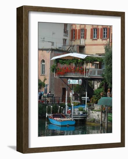 Lakeside Village Cafe, Lake Lugano, Lugano, Switzerland-Lisa S. Engelbrecht-Framed Photographic Print