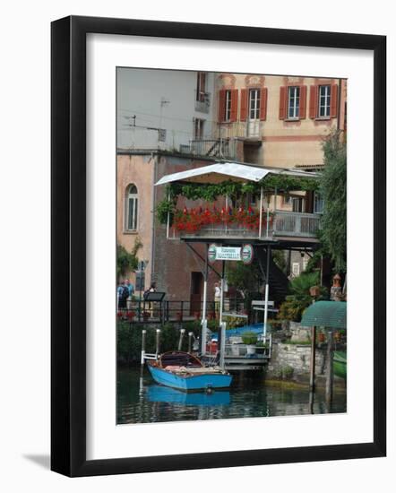 Lakeside Village Cafe, Lake Lugano, Lugano, Switzerland-Lisa S. Engelbrecht-Framed Photographic Print