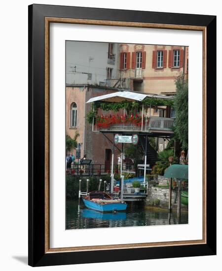 Lakeside Village Cafe, Lake Lugano, Lugano, Switzerland-Lisa S. Engelbrecht-Framed Photographic Print