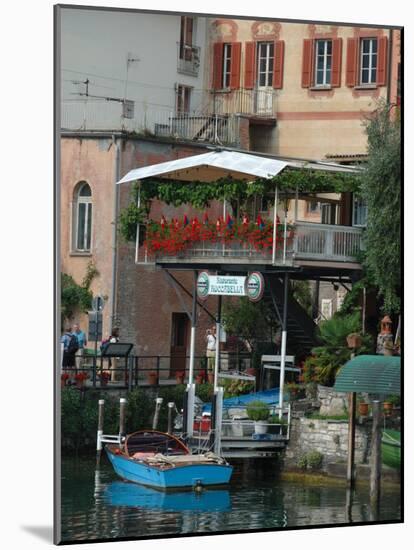 Lakeside Village Cafe, Lake Lugano, Lugano, Switzerland-Lisa S. Engelbrecht-Mounted Photographic Print