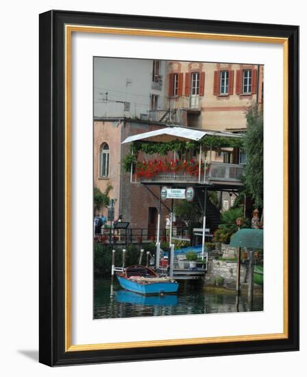 Lakeside Village Cafe, Lake Lugano, Lugano, Switzerland-Lisa S. Engelbrecht-Framed Photographic Print