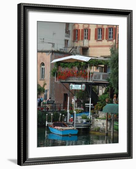 Lakeside Village Cafe, Lake Lugano, Lugano, Switzerland-Lisa S. Engelbrecht-Framed Photographic Print