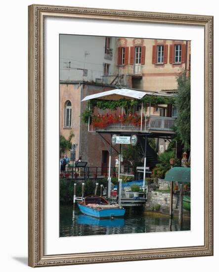 Lakeside Village Cafe, Lake Lugano, Lugano, Switzerland-Lisa S. Engelbrecht-Framed Photographic Print