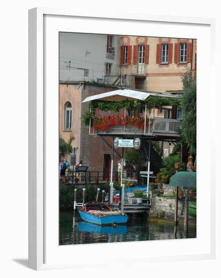 Lakeside Village Cafe, Lake Lugano, Lugano, Switzerland-Lisa S. Engelbrecht-Framed Photographic Print