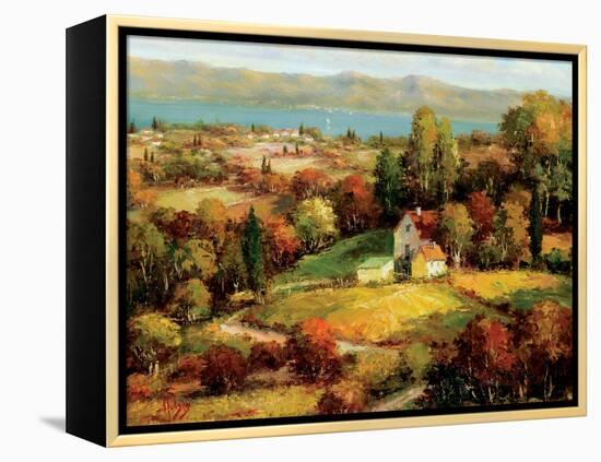 Lakeside Village-S. Hinus-Framed Stretched Canvas