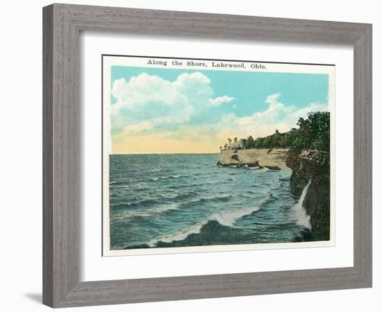 Lakewood, Ohio - Shoreline Scene-Lantern Press-Framed Art Print