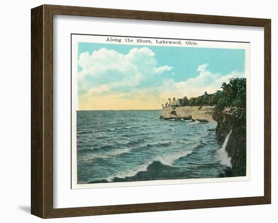 Lakewood, Ohio - Shoreline Scene-Lantern Press-Framed Art Print