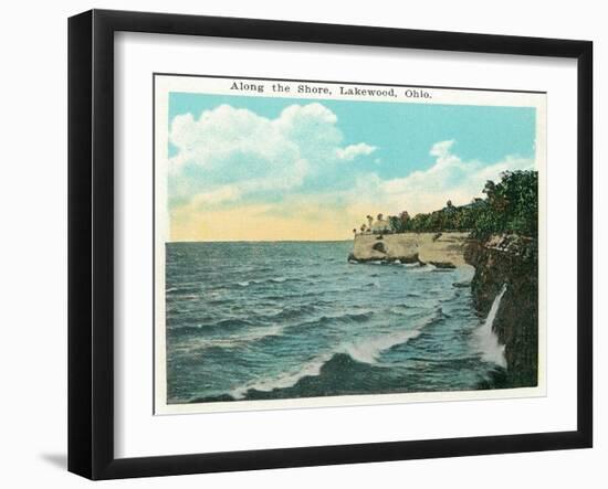 Lakewood, Ohio - Shoreline Scene-Lantern Press-Framed Art Print