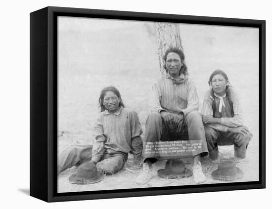 Lakota Indian Teenagers in Western Dress Photograph - Pine Ridge, SD-Lantern Press-Framed Stretched Canvas