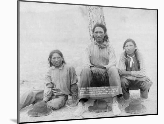 Lakota Indian Teenagers in Western Dress Photograph - Pine Ridge, SD-Lantern Press-Mounted Art Print