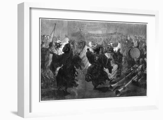 Lama Dance at Jummoo, Performed before the Prince of Wales, 1876-null-Framed Giclee Print