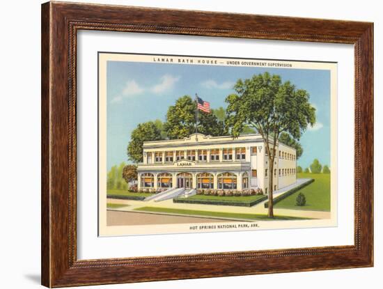 Lamar Bath House, Hot Springs-null-Framed Art Print