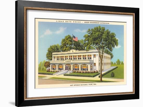 Lamar Bath House, Hot Springs-null-Framed Art Print