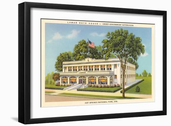 Lamar Bath House, Hot Springs-null-Framed Art Print