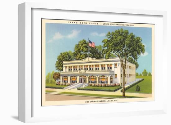 Lamar Bath House, Hot Springs-null-Framed Art Print