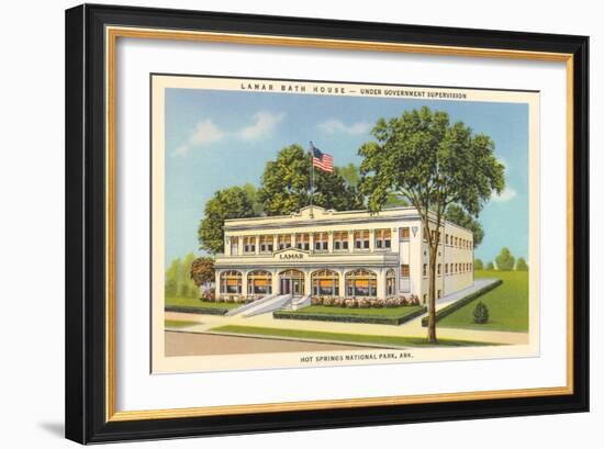 Lamar Bath House, Hot Springs-null-Framed Art Print