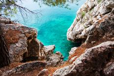 Blue Sea and Rocks-Lamarinx-Framed Photographic Print