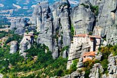 Meteora Monasteries, Greece, Horizontal Shot-Lamarinx-Framed Photographic Print