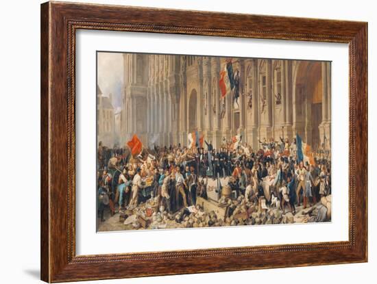 Lamartine Rejects the Red Flag in 1848-Felix Philippoteaux-Framed Giclee Print