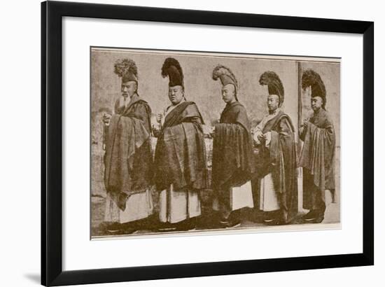 Lamas in Choral Dress, from 'Grandeur and Supremacy of Peking'-Alphonse Hubrecht-Framed Photographic Print