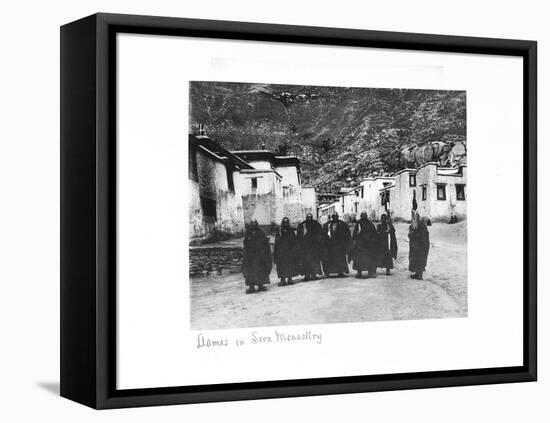 Lamas in Sera Monastery, Lhasa, Tibet, 1903-04-John Claude White-Framed Premier Image Canvas