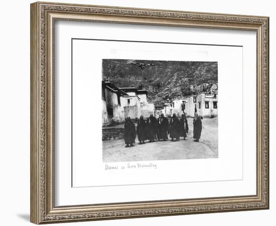 Lamas in Sera Monastery, Lhasa, Tibet, 1903-04-John Claude White-Framed Giclee Print