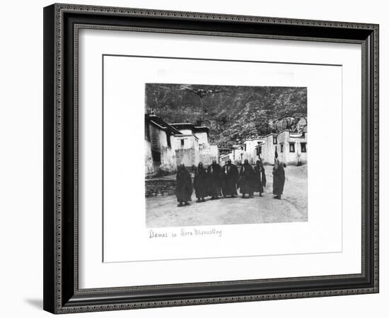 Lamas in Sera Monastery, Lhasa, Tibet, 1903-04-John Claude White-Framed Giclee Print