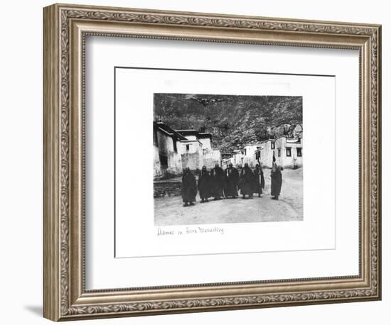 Lamas in Sera Monastery, Lhasa, Tibet, 1903-04-John Claude White-Framed Giclee Print