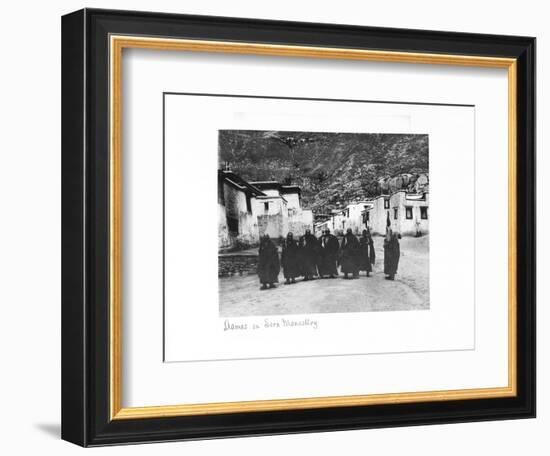 Lamas in Sera Monastery, Lhasa, Tibet, 1903-04-John Claude White-Framed Giclee Print