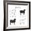 Lamb Cut Scheme - B&W-ONiONAstudio-Framed Art Print