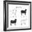 Lamb Cut Scheme - B&W-ONiONAstudio-Framed Art Print