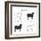 Lamb Cut Scheme - B&W-ONiONAstudio-Framed Art Print