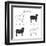 Lamb Cut Scheme - B&W-ONiONAstudio-Framed Art Print