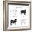 Lamb Cut Scheme - B&W-ONiONAstudio-Framed Premium Giclee Print