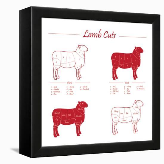 Lamb Cuts-ONiONAstudio-Framed Stretched Canvas