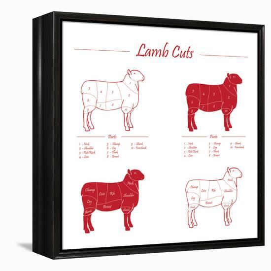 Lamb Cuts-ONiONAstudio-Framed Stretched Canvas