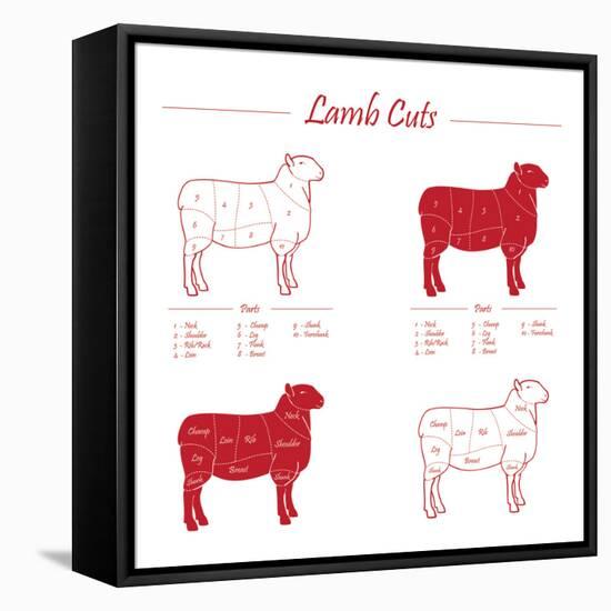 Lamb Cuts-ONiONAstudio-Framed Stretched Canvas